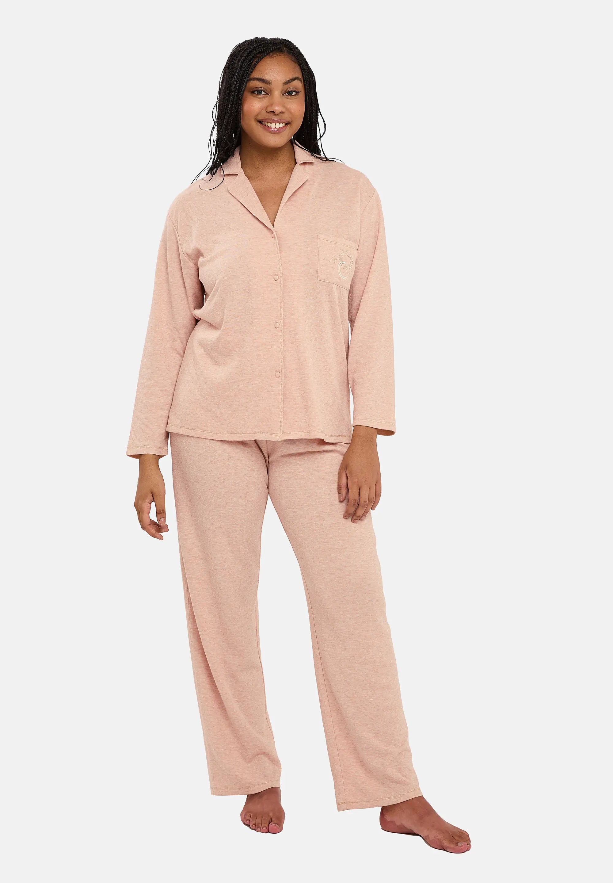 Ensemble de pyjama 2 pièces Nova Beige Chiné