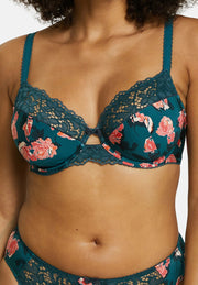 Soutien-gorge emboîtant Tiffany Imprimé Floral Vert Balsam