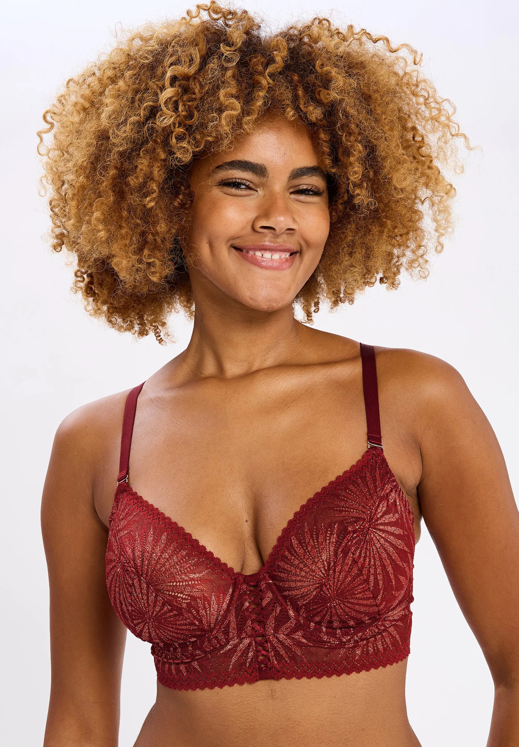 Soutien-gorge Bustier Avec Armatures Laurie Rouge Coeur