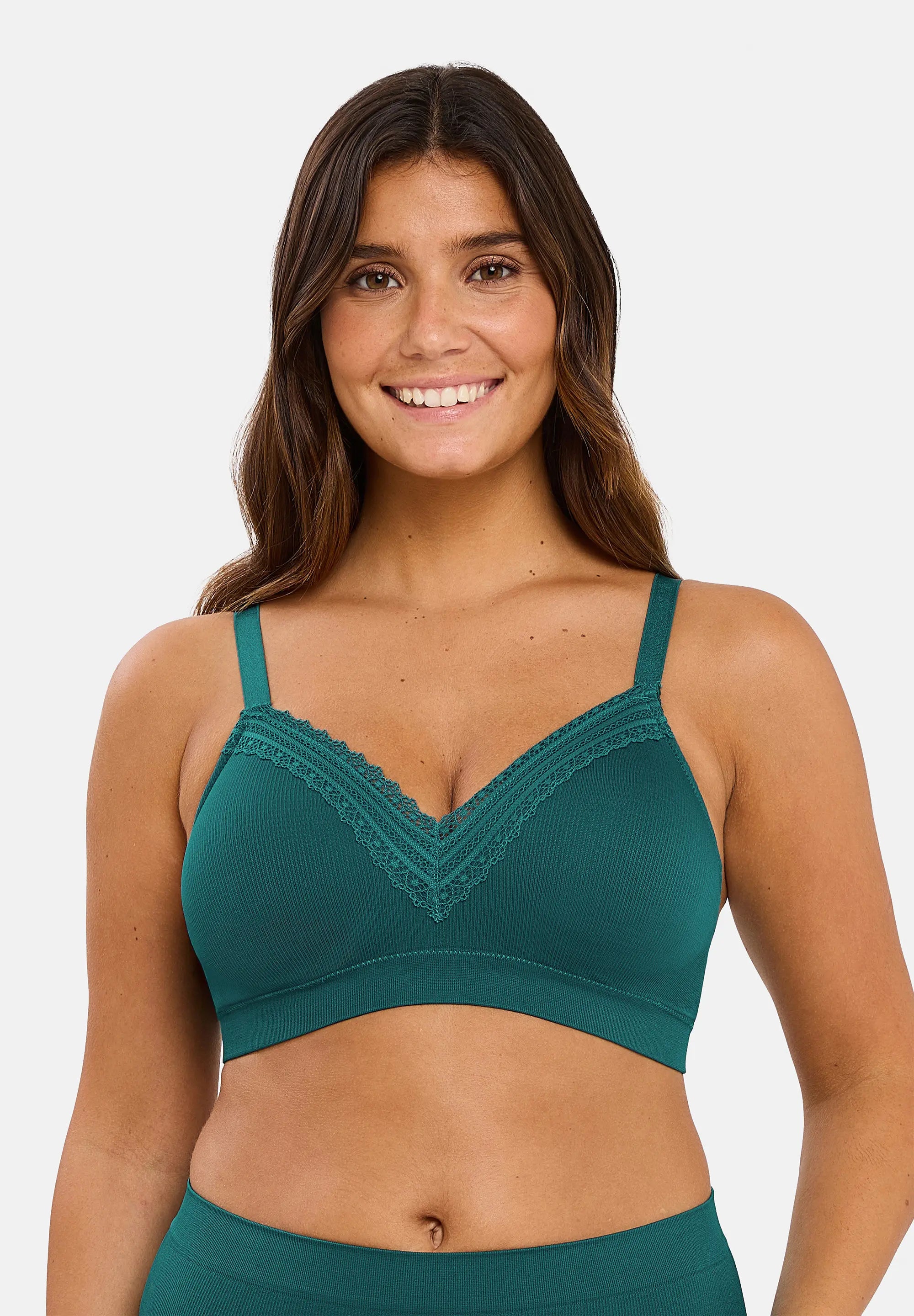 Brassière sans armatures Agathe Vert Emeraude