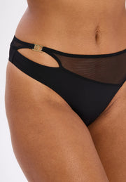 Tanga échancré Romane Dicko Noir